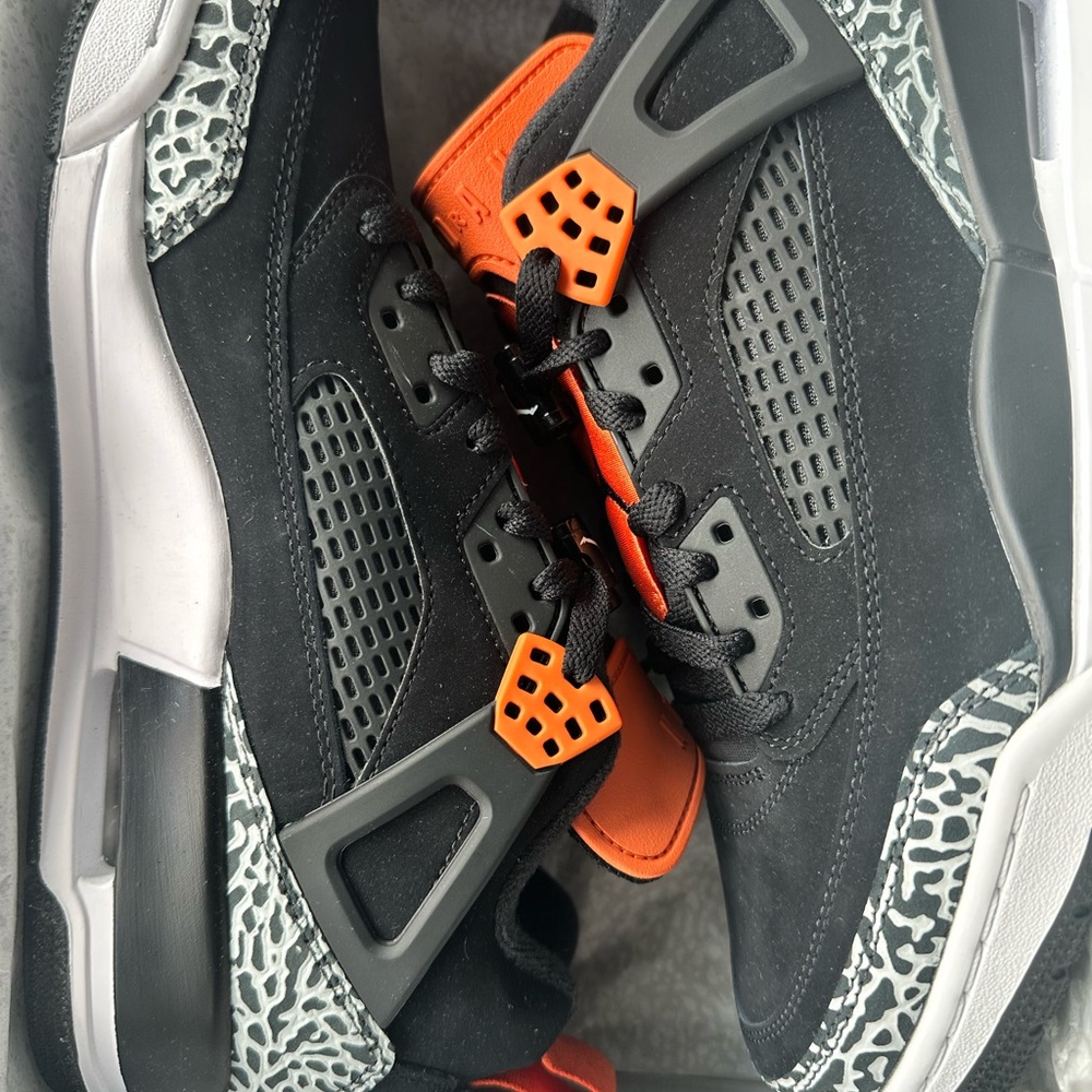 Jordan Black and Orange Sneakers